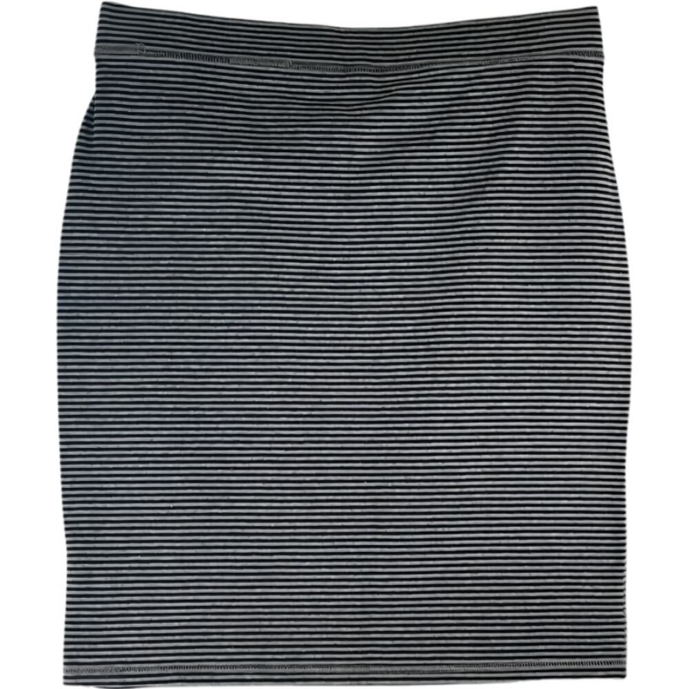 Old Navy Black Grey Stripe Pull On Pencil Skirt Size M